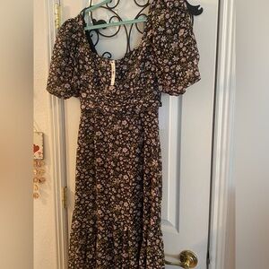 NWT ASTR the Label Floral Black Dress